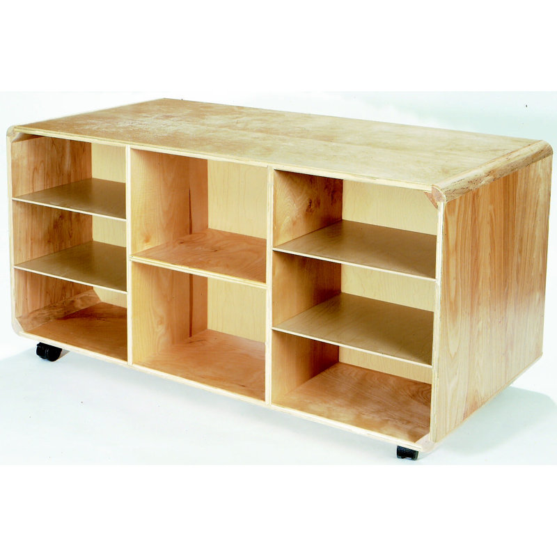 Korners Double Sided 8 Compartment Shelving Unit with Casters Wayfair